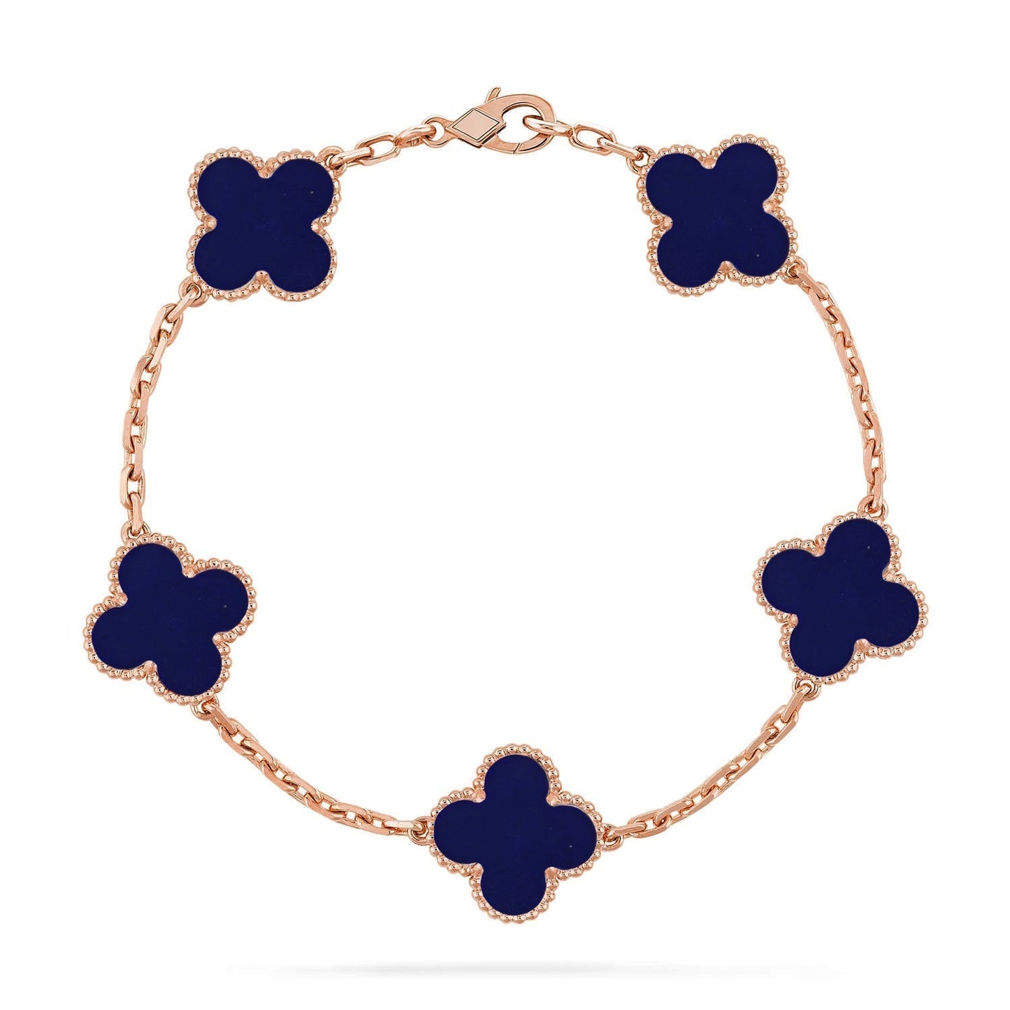 [Eterna Jewels]KLEEBKATTEN-ARMBAND MIT 5 MOTIVEN AUS LAPISLAZULI KOLLEKTION