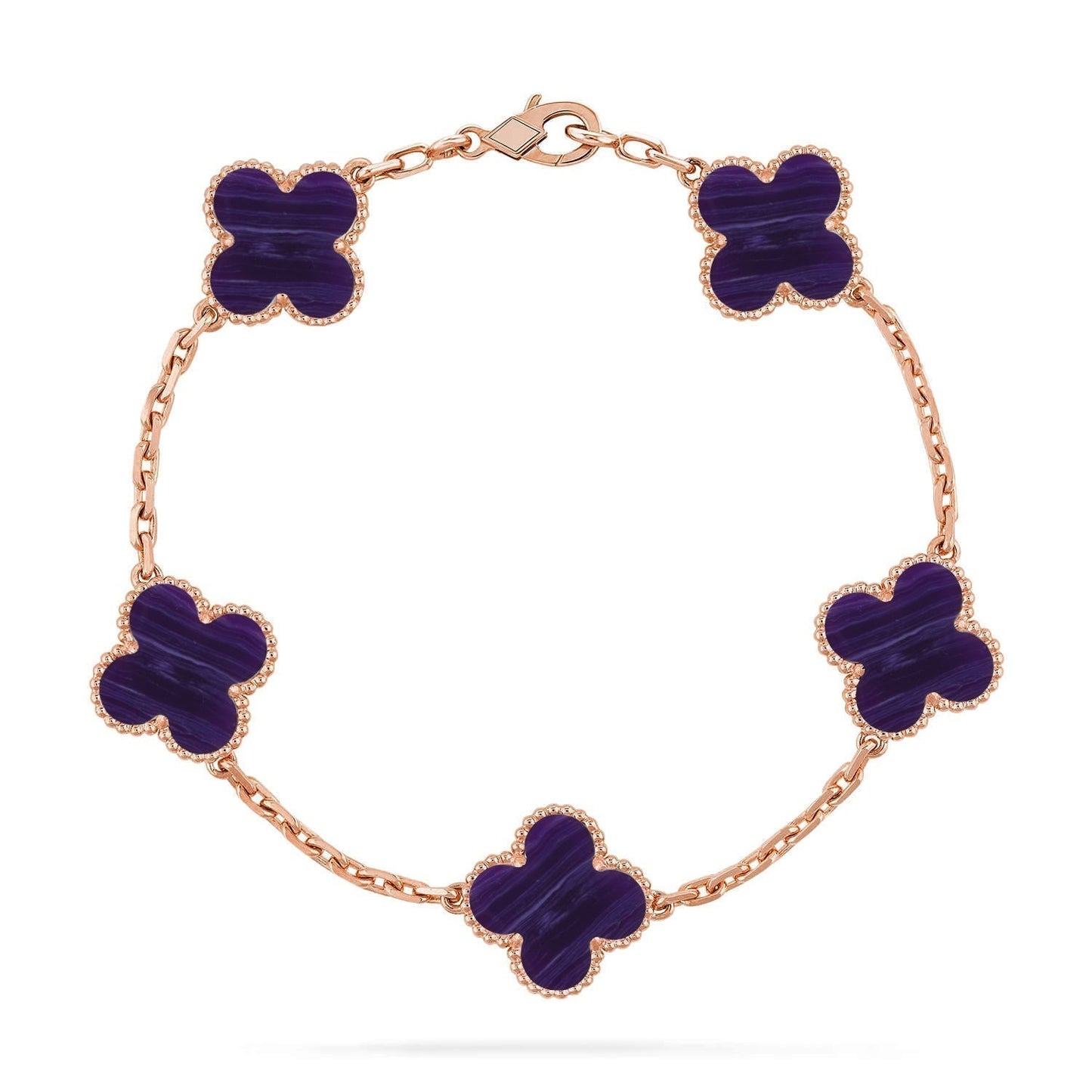 [Eterna Jewels]KLEEBKATT 5 MOTIV LILA STREIFEN ARMBANDKOLLEKTION