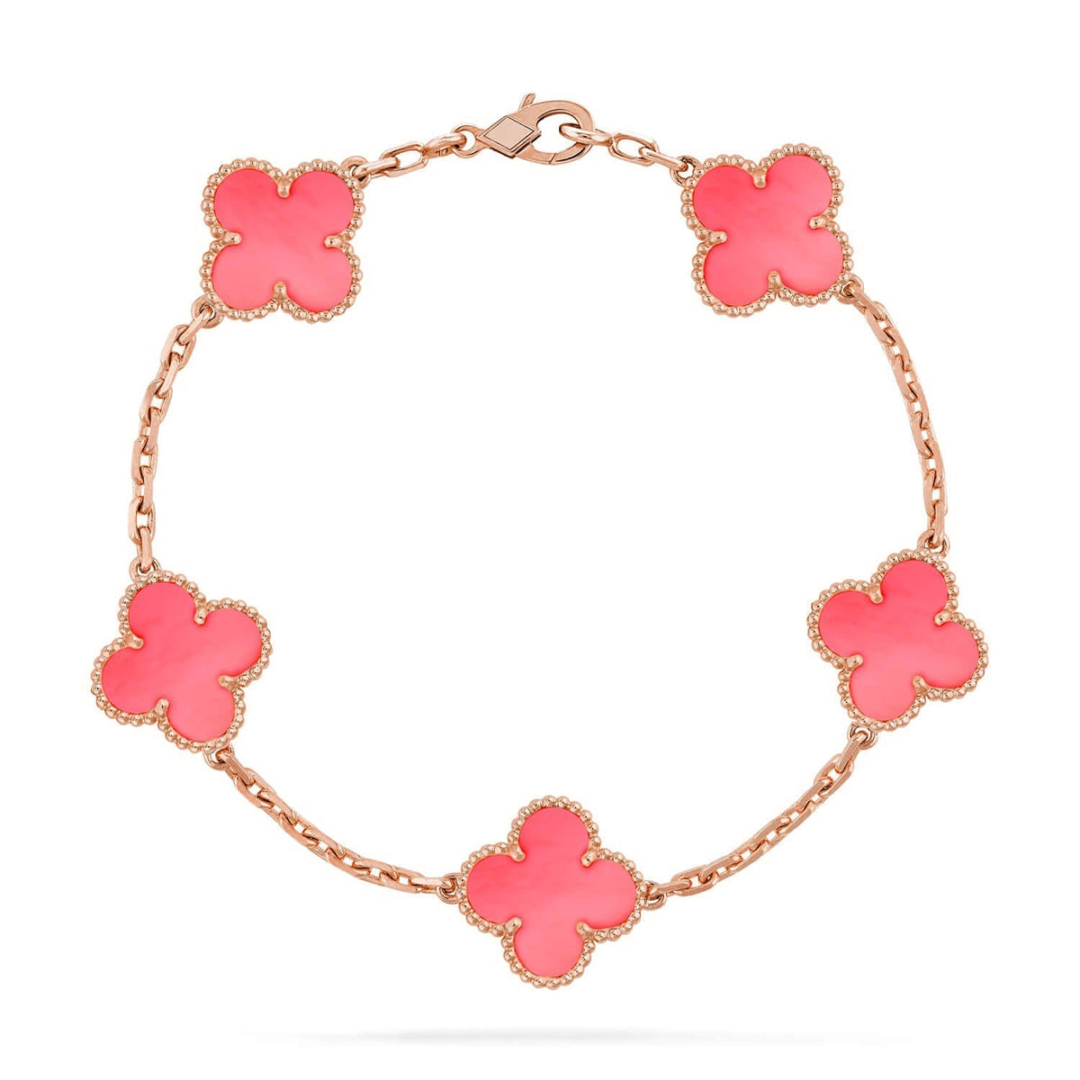[Eterna Jewels] KLEEBATT 5 MOTIVE ROSA PERLMUTT-ARMBAND KOLLEKTION