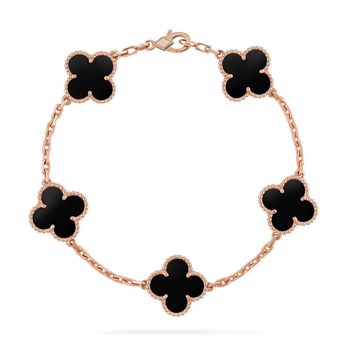 [Eterna Jewels] CLOVER 5 MOTIF ONYX-ARMBANDKOLLEKTION