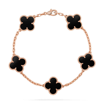 [Eterna Jewels] CLOVER 5 MOTIF ONYX-ARMBANDKOLLEKTION