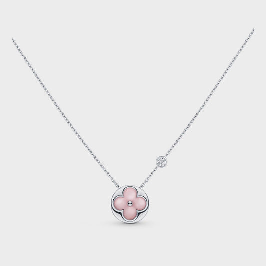 [エテルナジュエルズ]サンモチーフピンクMOPシルバーブレスレット
