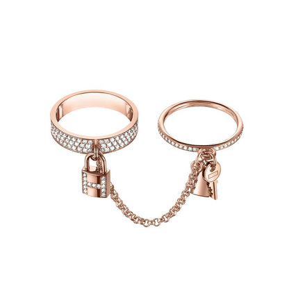 [Eterna Jewels]HM KELLY CLOCHETTE DOPPELRING AUS MIT DIAMANTEN