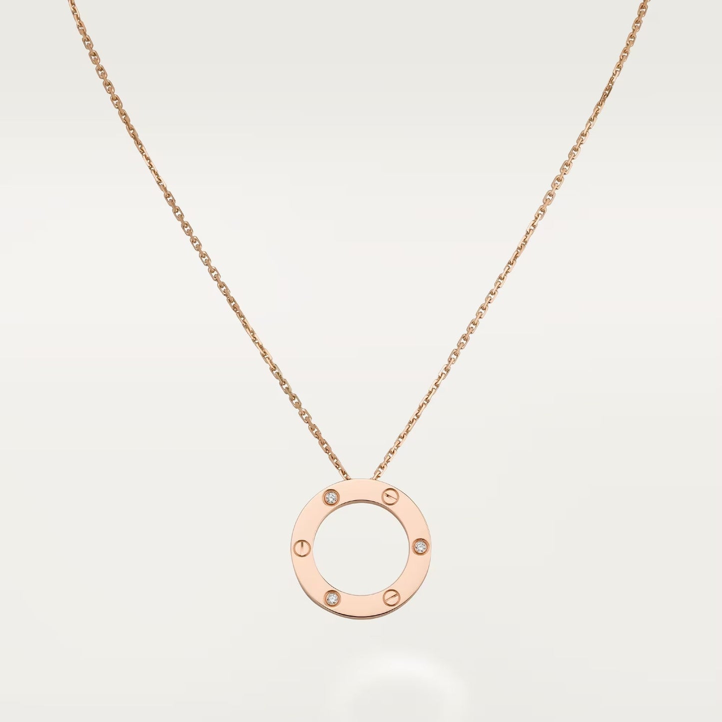 [Eterna Jewels]LOVE NECKLACE 16MM 3 DIAMONDS