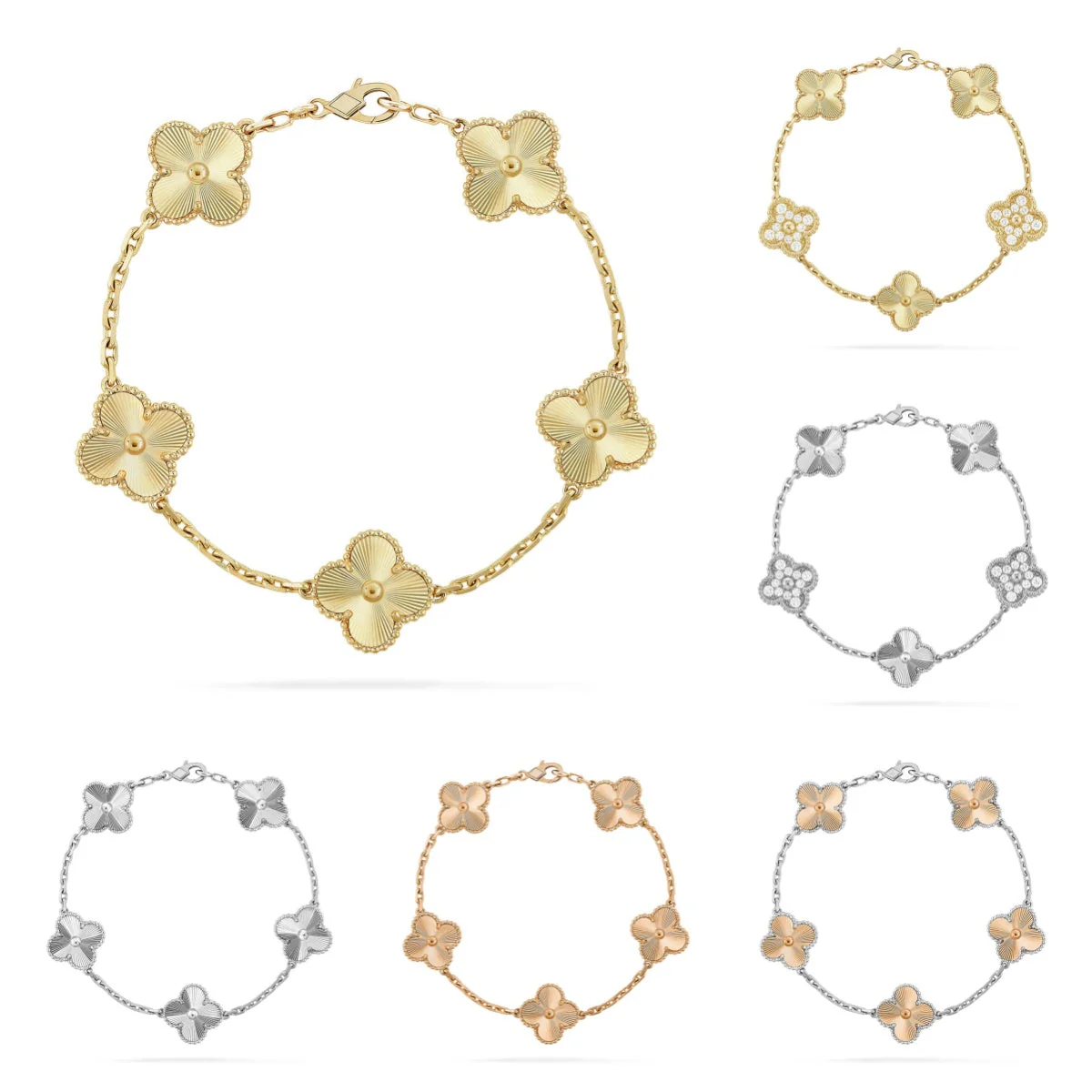 [Eterna Jewels] KLEEBRAUM 5 MOTIV LASER-ARMBAND KOLLEKTION