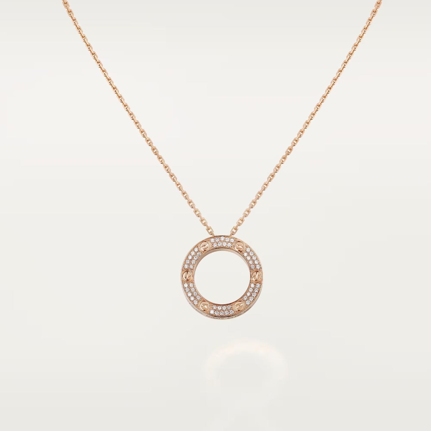 [Eterna Jewels]LOVE NECKLACE 16MM  FULL DIAMOND