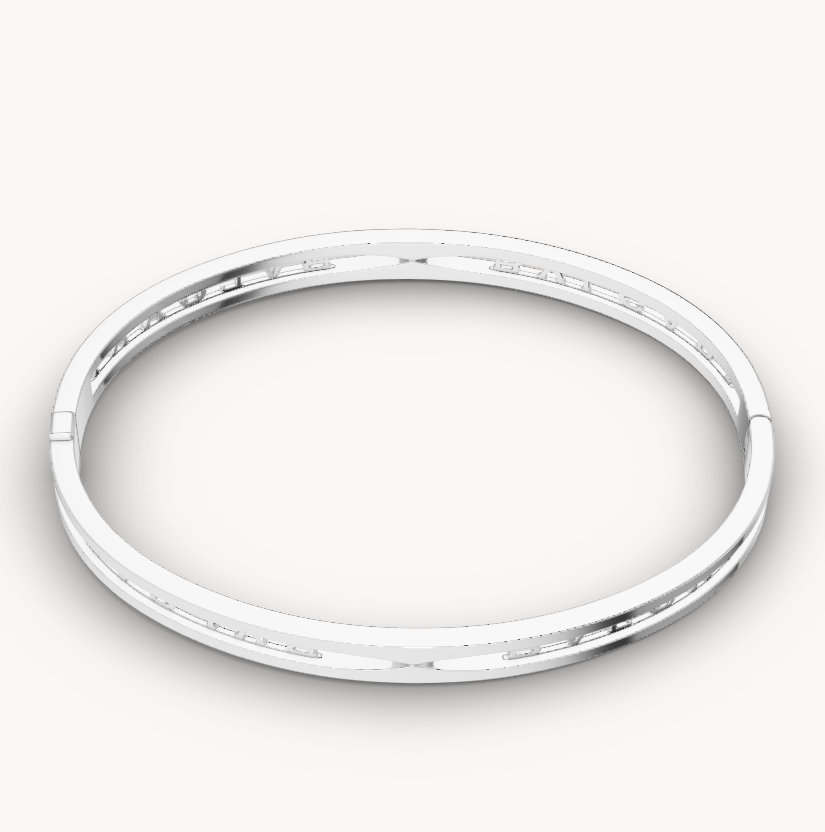 [Eterna Jewels] ZERO 1 SPIRAL LOGO SILBERNES ARMBAND
