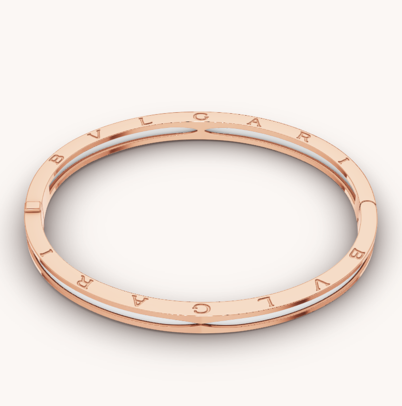 [Eterna Jewels] ZERO 1 ROSÉGOLD MIT WEISSEM KERAMIKARMBAND