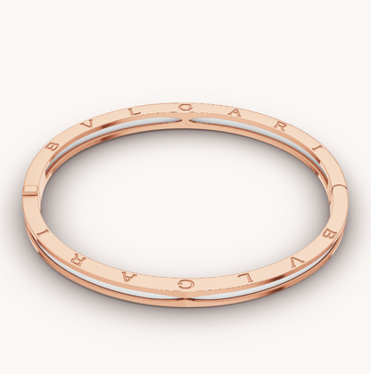 [Eterna Jewels] ZERO 1 ROSÉGOLD MIT WEISSEM KERAMIKARMBAND