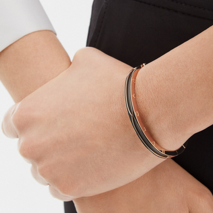 [Eterna Jewels]ZERO 1 ROSÉGOLD MIT MATTSCHWARZEM KERAMIKARMBAND