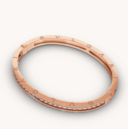 [Eterna Jewels]ZERO 1 SPIRALE MIT DIAMANTEN BESETZTES ARMREIF AUS ROSÉGOLD
