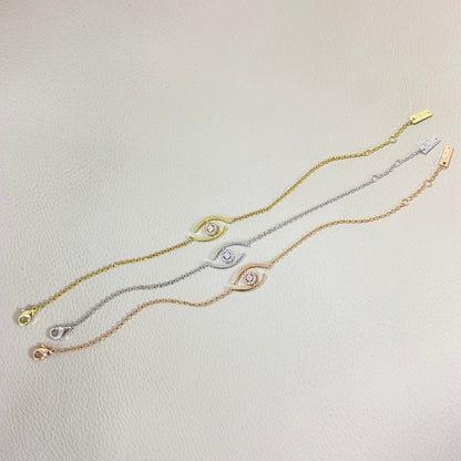 [Eterna Jewels]Armband mit Pave-Diamanten Lucky Eye