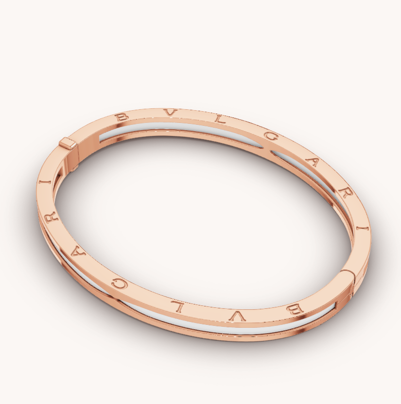 [Eterna Jewels] ZERO 1 ROSÉGOLD MIT WEISSEM KERAMIKARMBAND