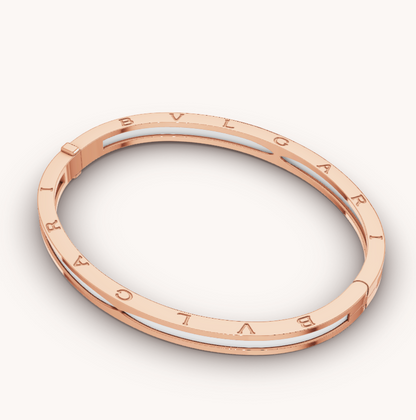 [Eterna Jewels] ZERO 1 ROSÉGOLD MIT WEISSEM KERAMIKARMBAND