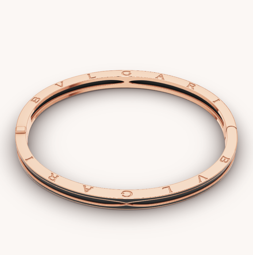 [Eterna Jewels]ZERO 1 ROSÉGOLD MIT MATTSCHWARZEM KERAMIKARMBAND