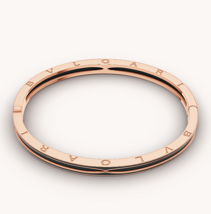 [Eterna Jewels]ZERO 1 ROSÉGOLD MIT MATTSCHWARZEM KERAMIKARMBAND