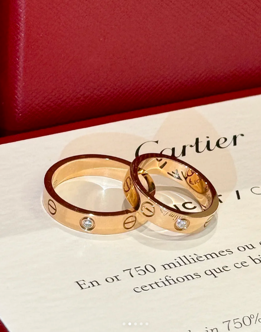 [Eterna Jewels]LOVE RING 4MM 1 DIAMANT