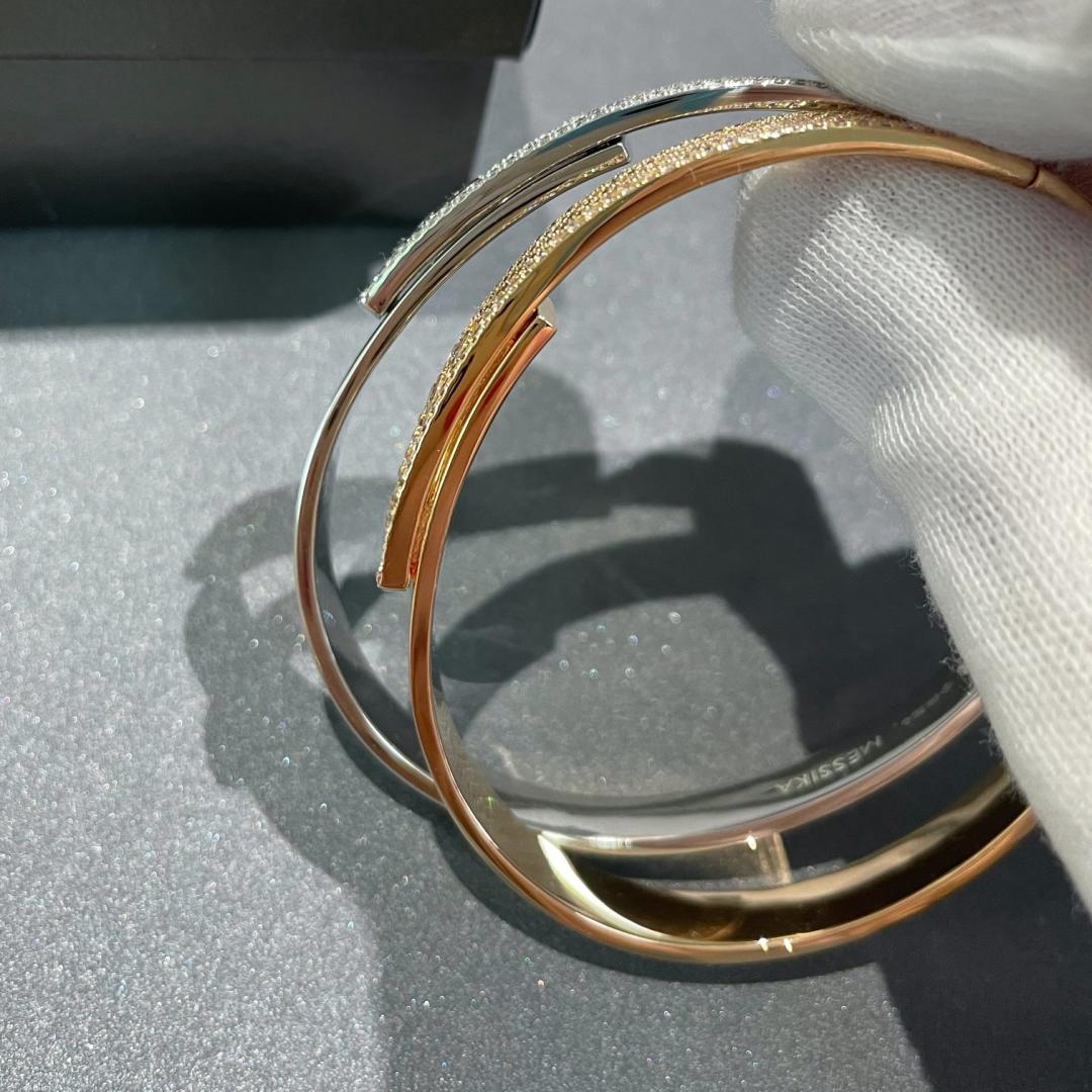[Eterna Jewels]Noa Roségold-Armreif mit Diamant-Pavé