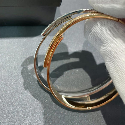 [Eterna Jewels]Noa Roségold-Armreif mit Diamant-Pavé