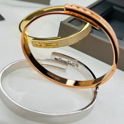 [Eterna Jewels]Noa Roségold-Armreif mit Diamant-Pavé