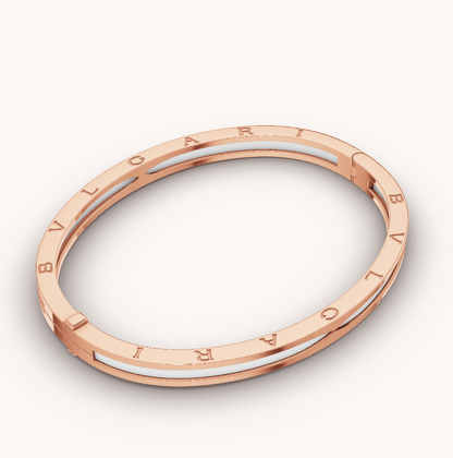 [Eterna Jewels] ZERO 1 ROSÉGOLD MIT WEISSEM KERAMIKARMBAND