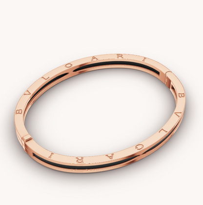 [Eterna Jewels]ZERO 1 ROSÉGOLD MIT SCHWARZEM KERAMIKARMBAND