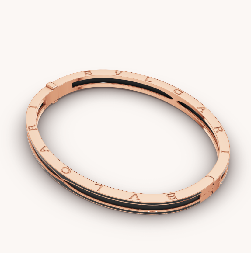 [Eterna Jewels]ZERO 1 ROSÉGOLD MIT MATTSCHWARZEM KERAMIKARMBAND