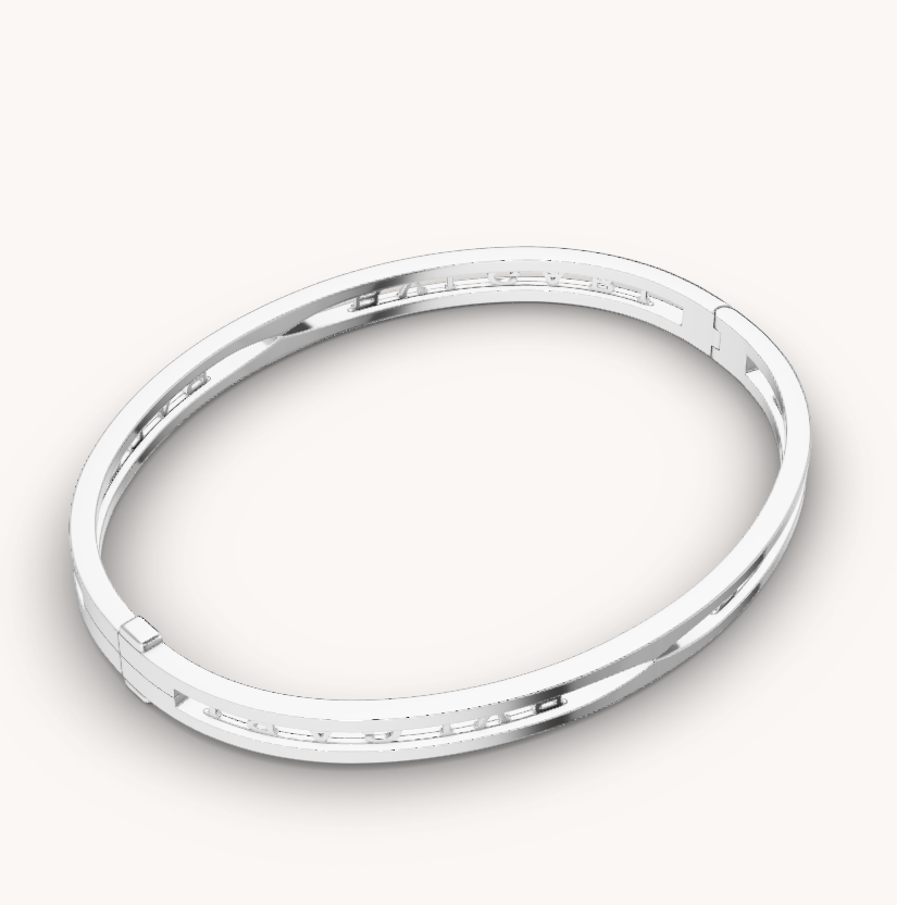 [Eterna Jewels] ZERO 1 SPIRAL LOGO SILBERNES ARMBAND