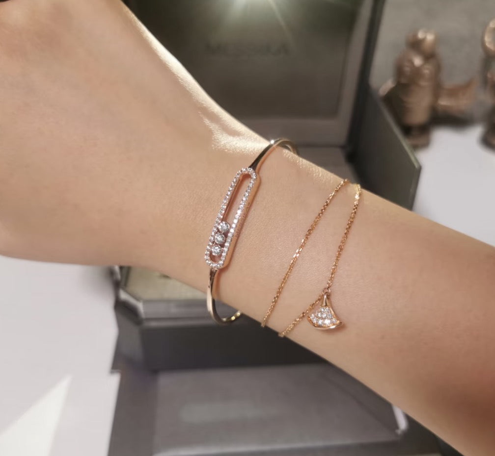 [Eterna Jewels]Armreif mit Pavé-Diamanten M