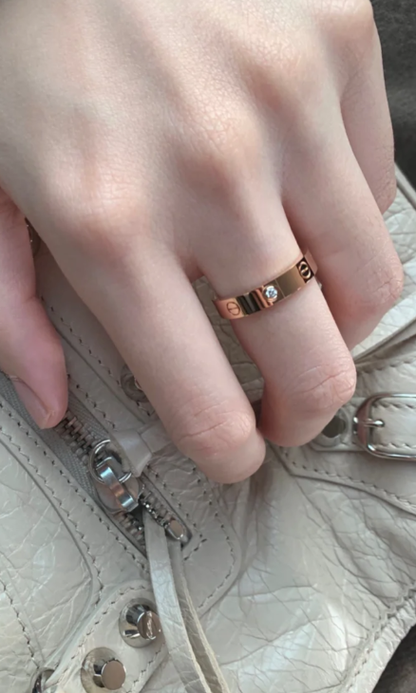 [Eterna Jewels]LOVE RING 4MM 1 DIAMANT