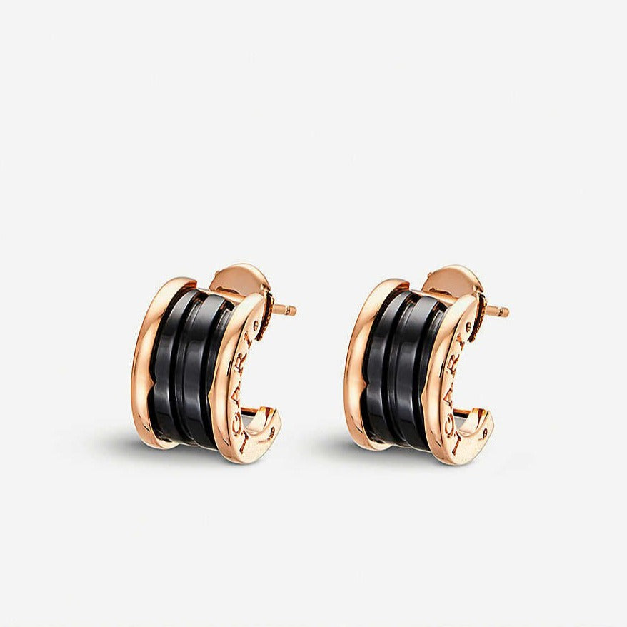 [Eterna Jewels]ZERO 1 OHRRINGE AUS ROSÉGOLD UND KERAMIK