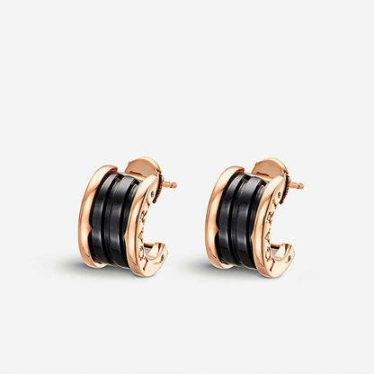 [Eterna Jewels]ZERO 1 OHRRINGE AUS ROSÉGOLD UND KERAMIK