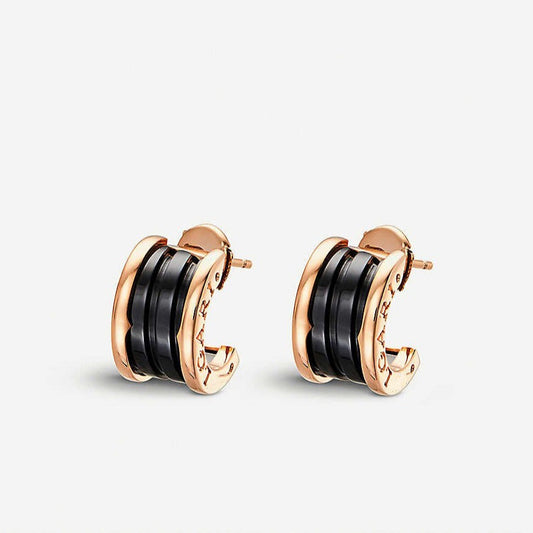 [Eterna Jewels]ZERO 1 OHRRINGE AUS ROSÉGOLD UND KERAMIK