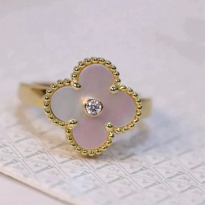 [Eterna Jewels]KLEE ROSA PERLMUTT RING GOLD DIAMANT
