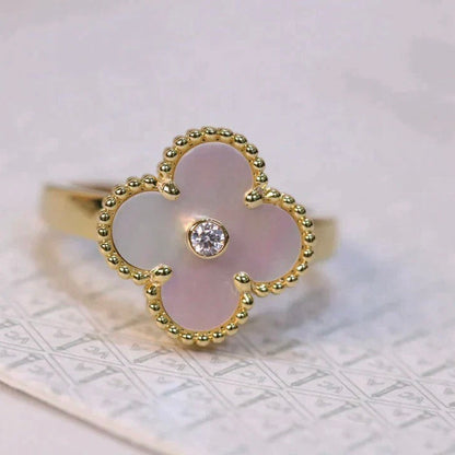 [Eterna Jewels]KLEE ROSA PERLMUTT RING GOLD DIAMANT