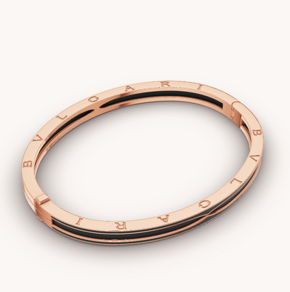 [Eterna Jewels]ZERO 1 ROSÉGOLD MIT MATTSCHWARZEM KERAMIKARMBAND