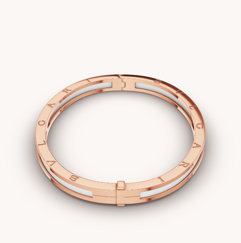 [Eterna Jewels] ZERO 1 ROSÉGOLD MIT WEISSEM KERAMIKARMBAND