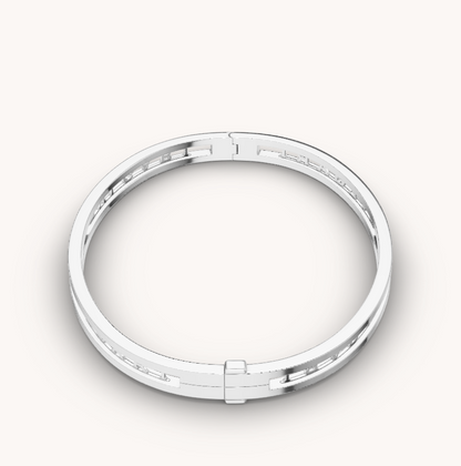 [Eterna Jewels] ZERO 1 SPIRAL LOGO SILBERNES ARMBAND