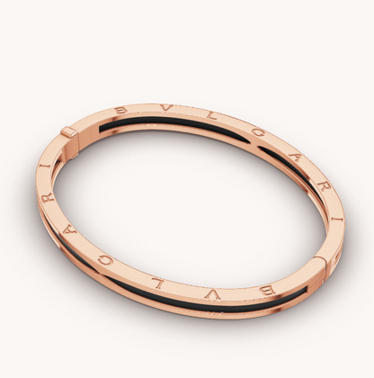 [Eterna Jewels]ZERO 1 ROSÉGOLD MIT SCHWARZEM KERAMIKARMBAND