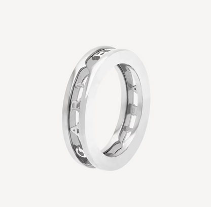 [Eterna Jewels]ZERO 1 ONE-BAND-RING MIT OFFENEM LOGO UND SPIRALE