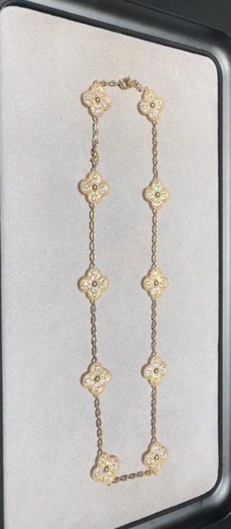 [Eterna Jewels]CLOVER 10 MOTIFS  Gold Diamond  NECKLACE