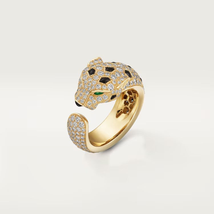 [Eterna Jewels]PANTHERE SPOTTED FULL DIAMOND MEDIUM RING