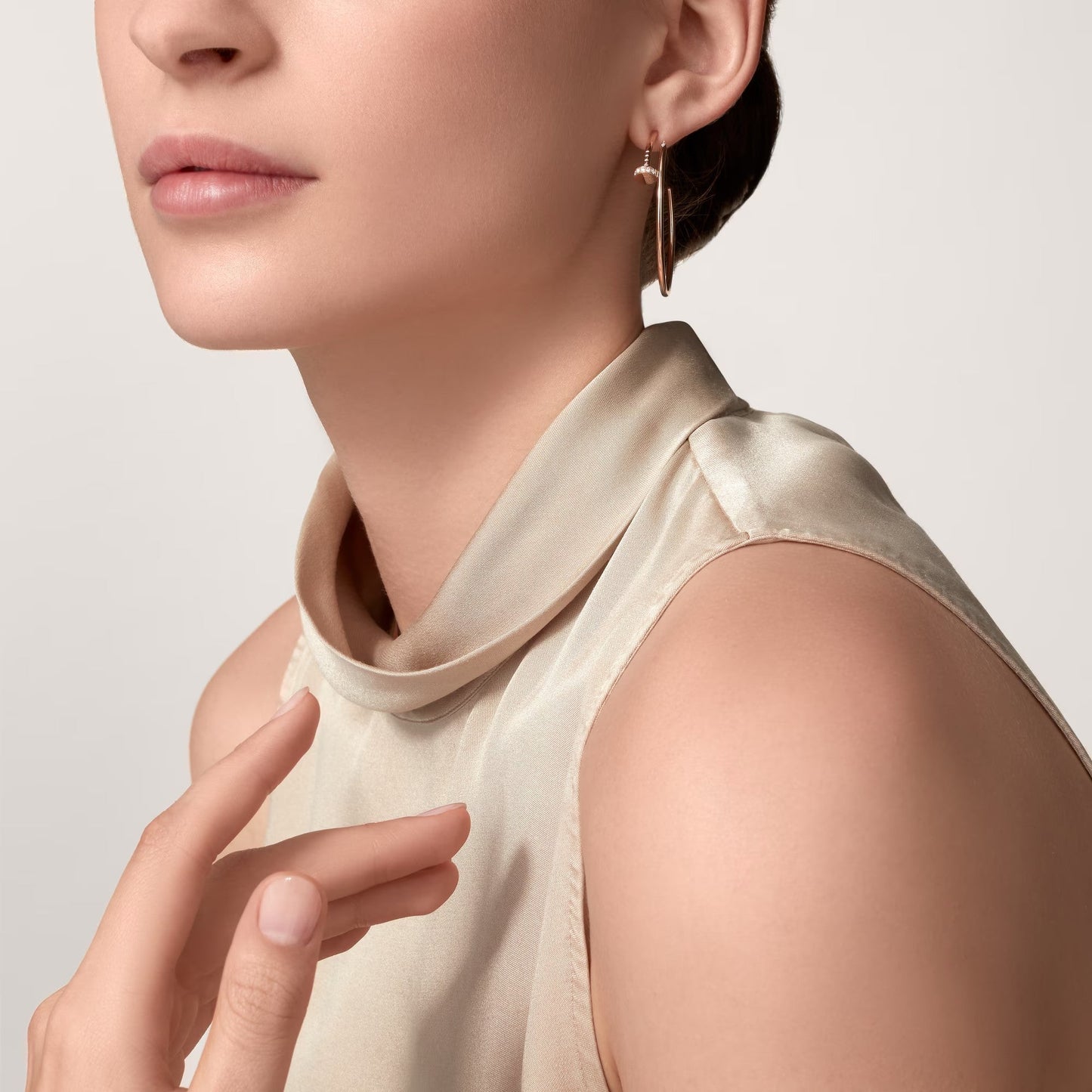 [Eterna Jewels]JUSTE HALF DIAMOND LARGE EARRINGS