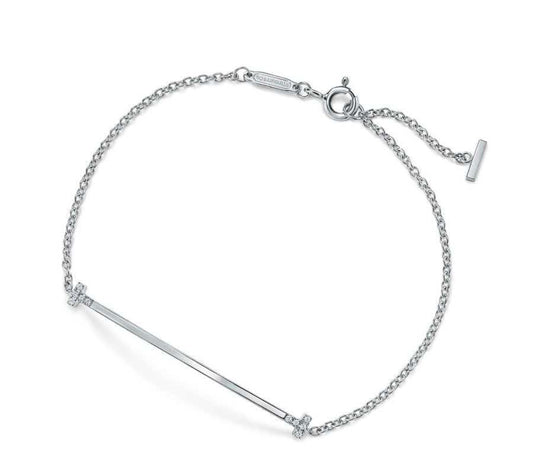 [Eterna Jewels]Tiffany & Co. Tiffany T Smile Double T Diamond Link Bracelet