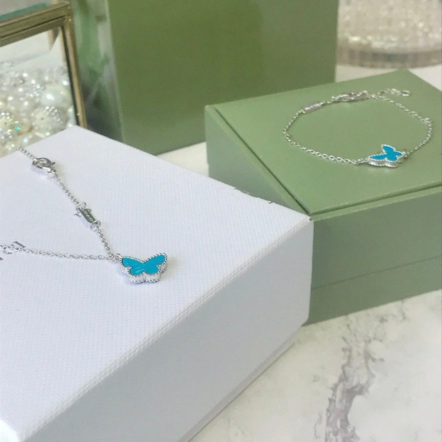 [Eterna Juwelen]SCHMETTERLING TÜRKIS SCHMETTERLING ARMBAND SILBER