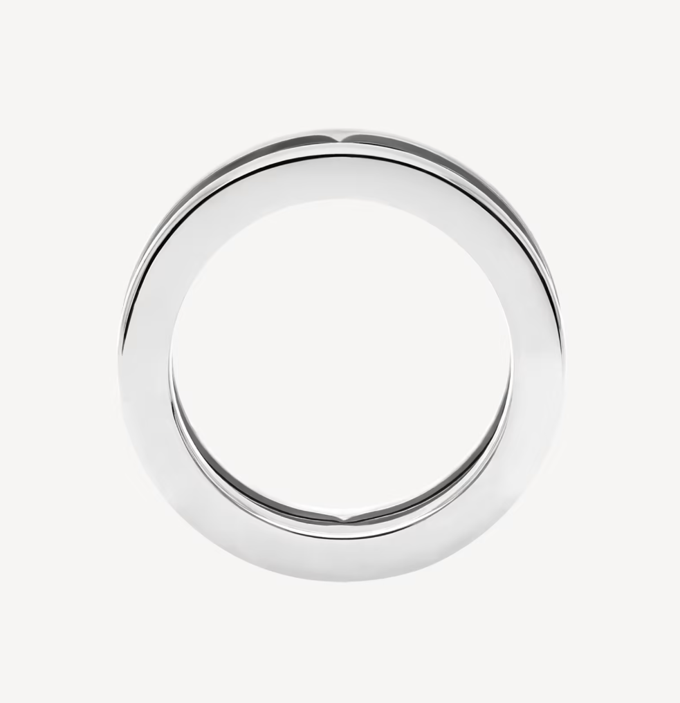 [Eterna Jewels]ZERO 1 ONE-BAND-RING MIT OFFENEM LOGO UND SPIRALE