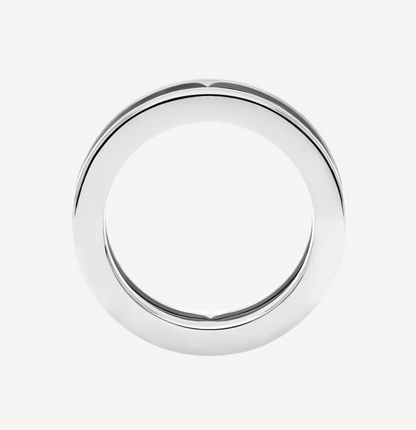 [Eterna Jewels]ZERO 1 ONE-BAND-RING MIT OFFENEM LOGO UND SPIRALE