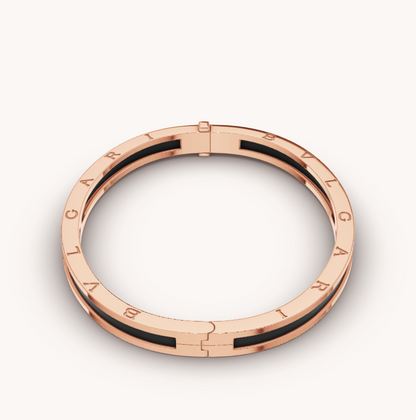 [Eterna Jewels]ZERO 1 ROSÉGOLD MIT SCHWARZEM KERAMIKARMBAND