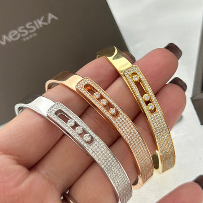 [Eterna Jewels]Noa Roségold-Armreif mit Diamant-Pavé