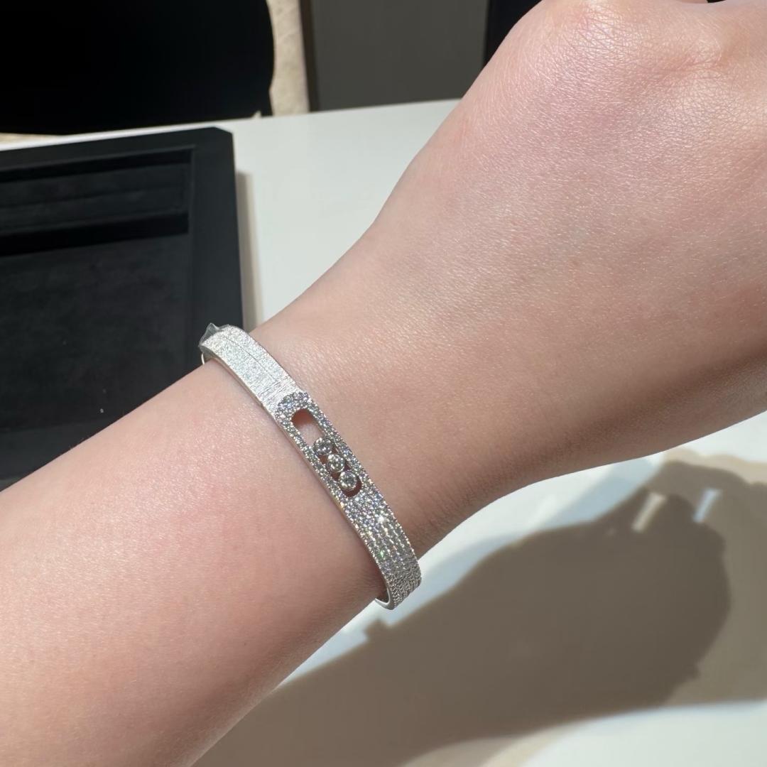 [Eterna Jewels]Noa Ciselé halbpavé-Armreif